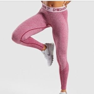 Gymshark Flex Leggings - Beet Marl/Chalk Pink